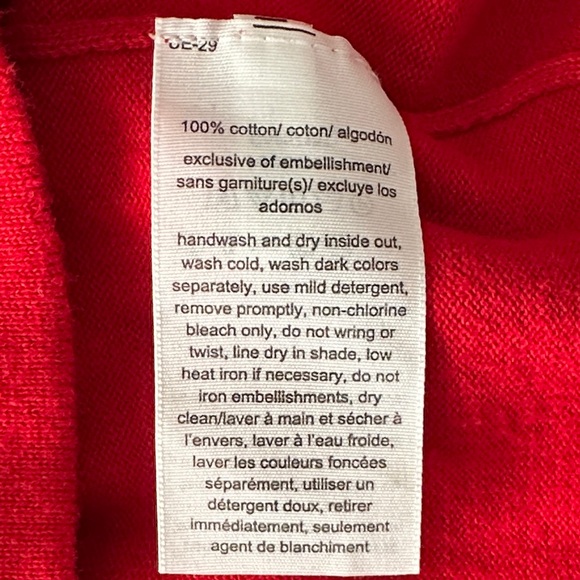 Tommy Hilfiger V-Neck Red Sweater - Picture 7 of 9